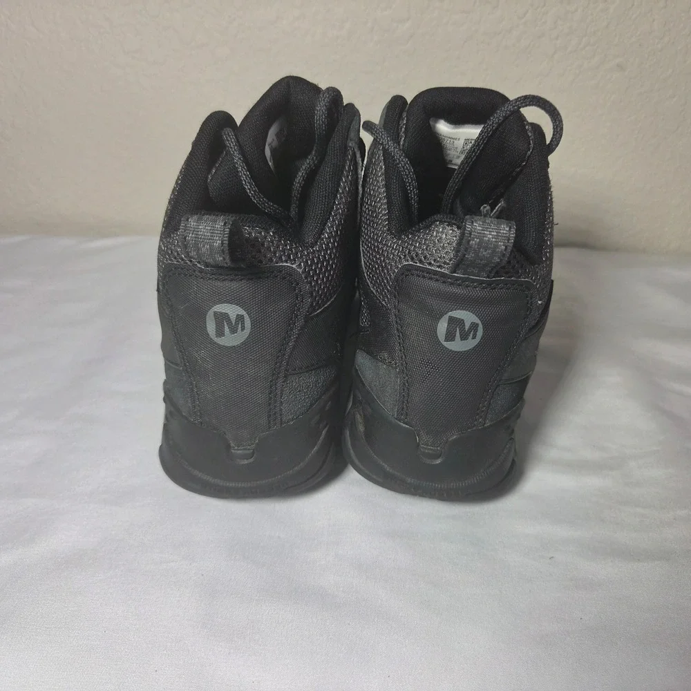Merrell Alverstone Waterproof Hiking Boots Mens 7 Black Suede Mid J035713